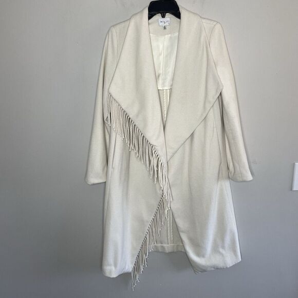 Milly Cream Fringe Coat - Picture 2 of 11